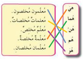 نوصيل الضمير مع الجملة المناسبة